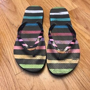 Womens 🌈Colorful Rainbow🌈 Miami Beach Flip Flops Sz 8.5 - 9